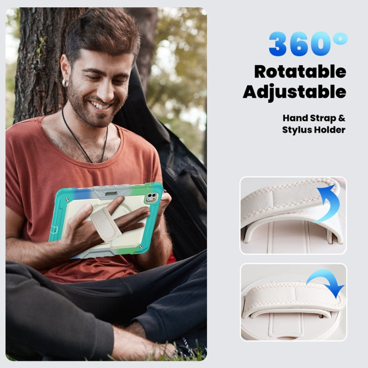 For iPad Pro 13 2024 Silicone Hybrid PC Tablet Protective Case(Rainbow Blue) - free shipping - PMC TechLife - Order now!