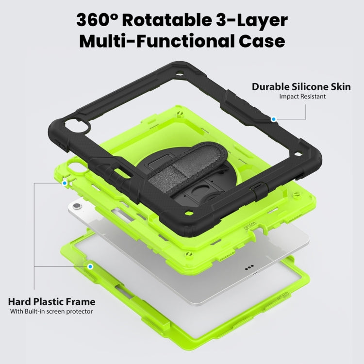 For iPad Air 13 2024 / Air 13 2025 Silicone Hybrid PC Tablet Protective Case(Yellow Green+Black) - iPad Air 13 2025 / 2024 Cases by PMC TechLife | Online Shopping South Africa | PMC TechLife | Buy Now Pay Later Mobicred