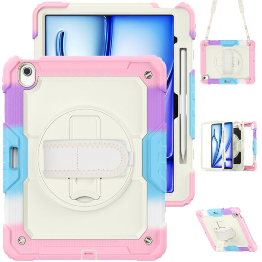 For iPad Air 13 2024 Silicone + PC Tablet Protective Case(Rainbow Pink) - iPad Air 13 2024 Cases by PMC Jewellery | Online Shopping South Africa | PMC Jewellery | Buy Now Pay Later Mobicred