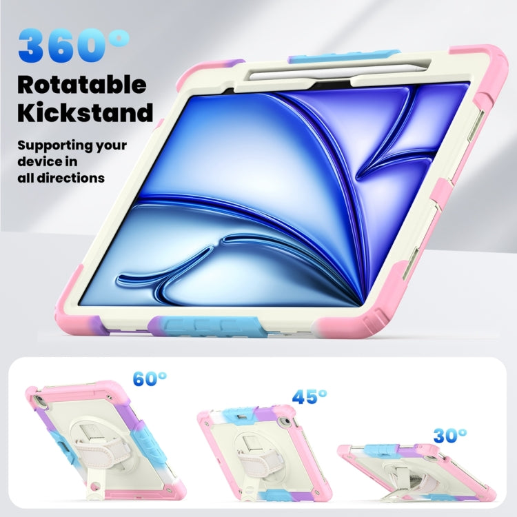 For iPad Air 13 2024 Silicone + PC Tablet Protective Case(Rainbow Pink) - iPad Air 13 2024 Cases by PMC TechLife | Online Shopping South Africa | PMC TechLife | Buy Now Pay Later Mobicred