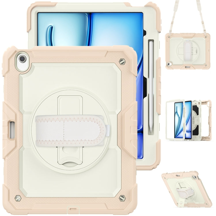 For iPad Air 13 2024 Silicone + PC Tablet Protective Case(Cream+Rose Gold) - iPad Air 13 2024 Cases by PMC TechLife | Online Shopping South Africa | PMC TechLife | Buy Now Pay Later Mobicred