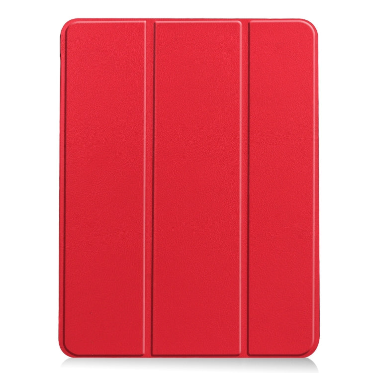 For iPad Air 11 2024 Custer TPU Pure Color 3-Fold Holder Smart Leather Tablet Case(Red) - iPad Air 11 2024 Cases by PMC TechLife | Online Shopping South Africa | PMC TechLife | Buy Now Pay Later Mobicred