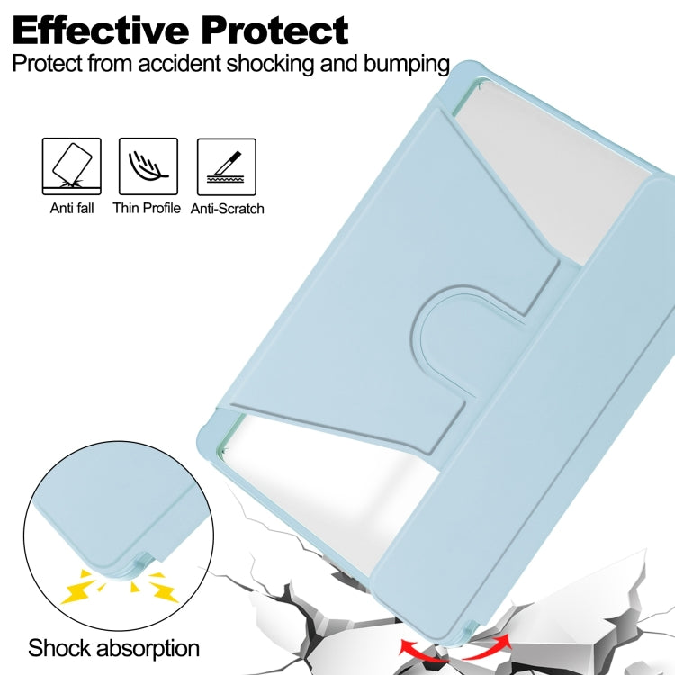 For iPad Air 13 2024 Transparent Rotation Smart Leather Tablet Case with Keyboard(Sky Blue) - iPad Air 13 2024 Cases by PMC TechLife | Online Shopping South Africa | PMC TechLife | Buy Now Pay Later Mobicred