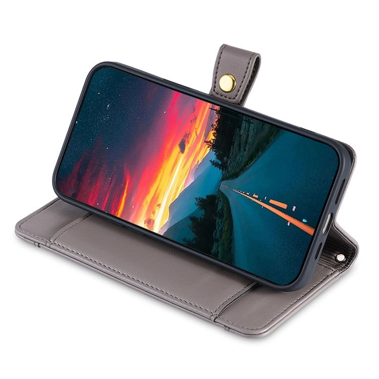 For Google Pixel 9 Pro XL Sheep Texture Cross-body Zipper Wallet Leather Phone Case(Grey) - Google Cases by PMC TechLife | Online Shopping South Africa | PMC TechLife | Buy Now Pay Later Mobicred