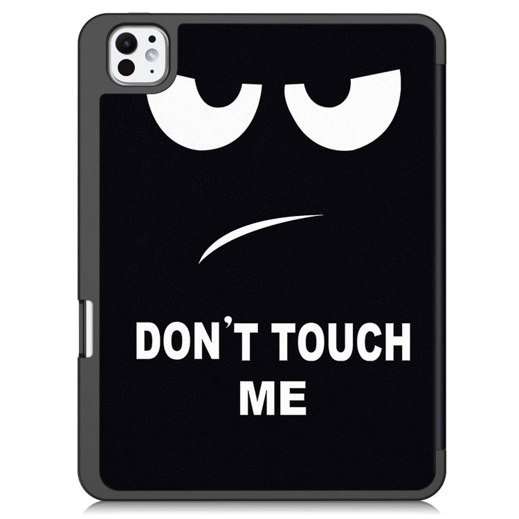 For iPad Pro 11 2024 Custer Painted 3-Fold Holder Smart Leather Tablet Case with Pen Tray(Big Eye ME) - iPad Pro 11 2024 Cases by PMC TechLife | Online Shopping South Africa | PMC TechLife | Buy Now Pay Later Mobicred