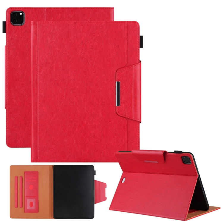 For iPad Pro 11 2024 Solid Color Metal Buckle Leather Smart Tablet Case(Red) - iPad Pro 11 2024 Cases by PMC TechLife | Online Shopping South Africa | PMC TechLife | Buy Now Pay Later Mobicred