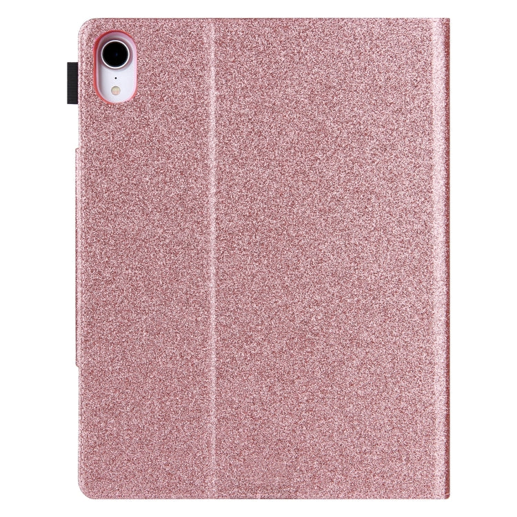 For iPad Pro 13 2024 Glitter Metal Buckle Leather Smart Tablet Case(Rose Gold) - iPad Pro 13 2024 Cases by PMC Jewellery | Online Shopping South Africa | PMC Jewellery | Buy Now Pay Later Mobicred