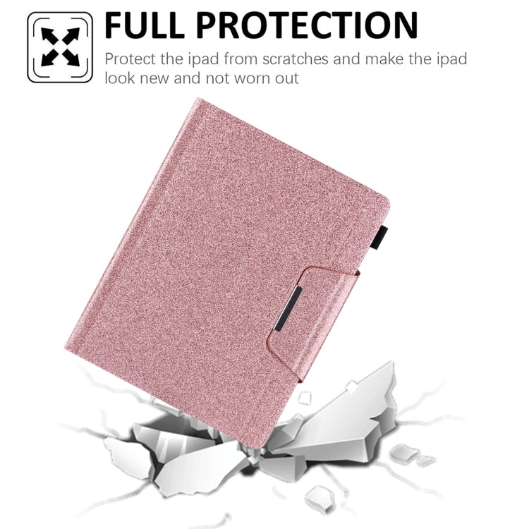 For iPad Pro 13 2024 Glitter Metal Buckle Leather Smart Tablet Case(Rose Gold) - iPad Pro 13 2024 Cases by PMC Jewellery | Online Shopping South Africa | PMC Jewellery | Buy Now Pay Later Mobicred