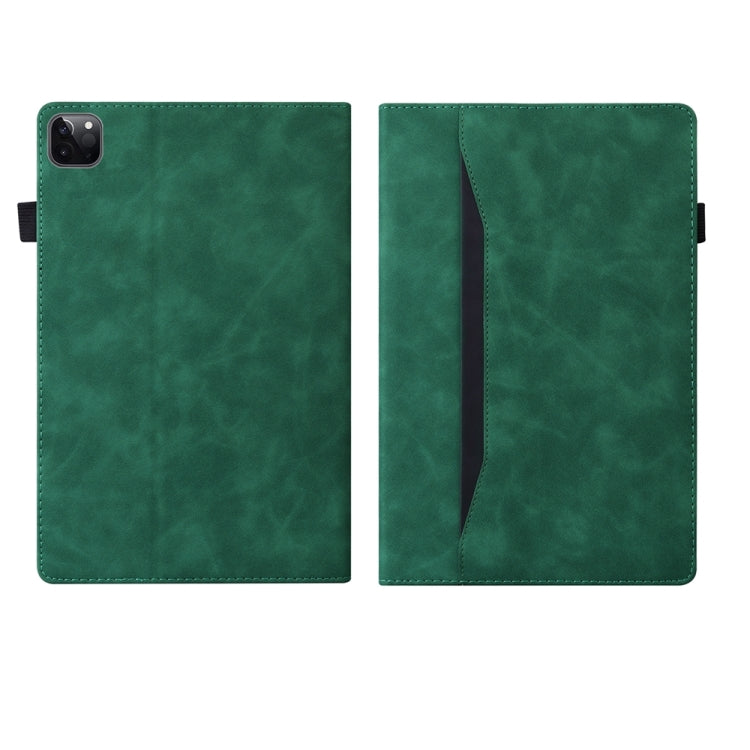 For iPad Pro 11 2024 Splicing Shockproof Leather Tablet Case(Green) - iPad Pro 11 2024 Cases by PMC TechLife | Online Shopping South Africa | PMC TechLife | Buy Now Pay Later Mobicred