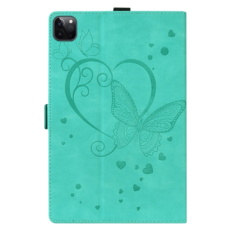 For iPad Pro 11 2024 Love Butterfly Embossed Leather Tablet Case(Mint Green) - iPad Pro 11 2024 Cases by PMC TechLife | Online Shopping South Africa | PMC TechLife | Buy Now Pay Later Mobicred