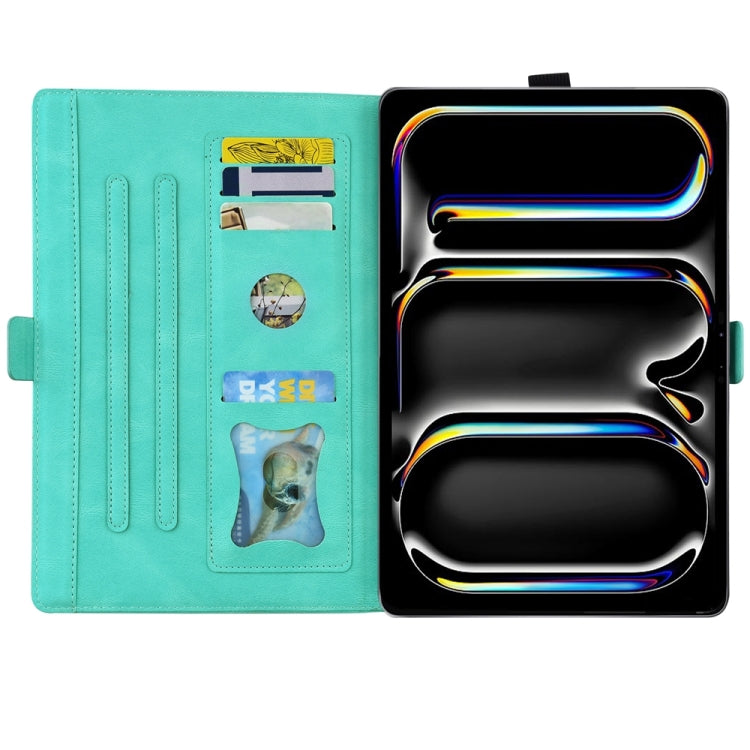 For iPad Pro 11 2024 Love Butterfly Embossed Leather Tablet Case(Mint Green) - iPad Pro 11 2024 Cases by PMC TechLife | Online Shopping South Africa | PMC TechLife | Buy Now Pay Later Mobicred