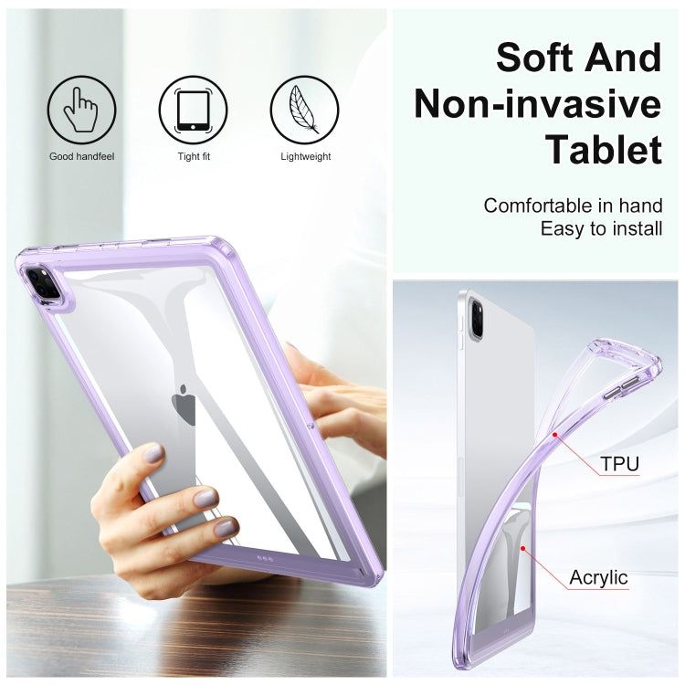 For iPad Air 11 2025 / 2024 Transparent Acrylic Tablet Case(Blue) - iPad Air 11 2025 / 2024 Cases by PMC TechLife | Online Shopping South Africa | PMC TechLife | Buy Now Pay Later Mobicred
