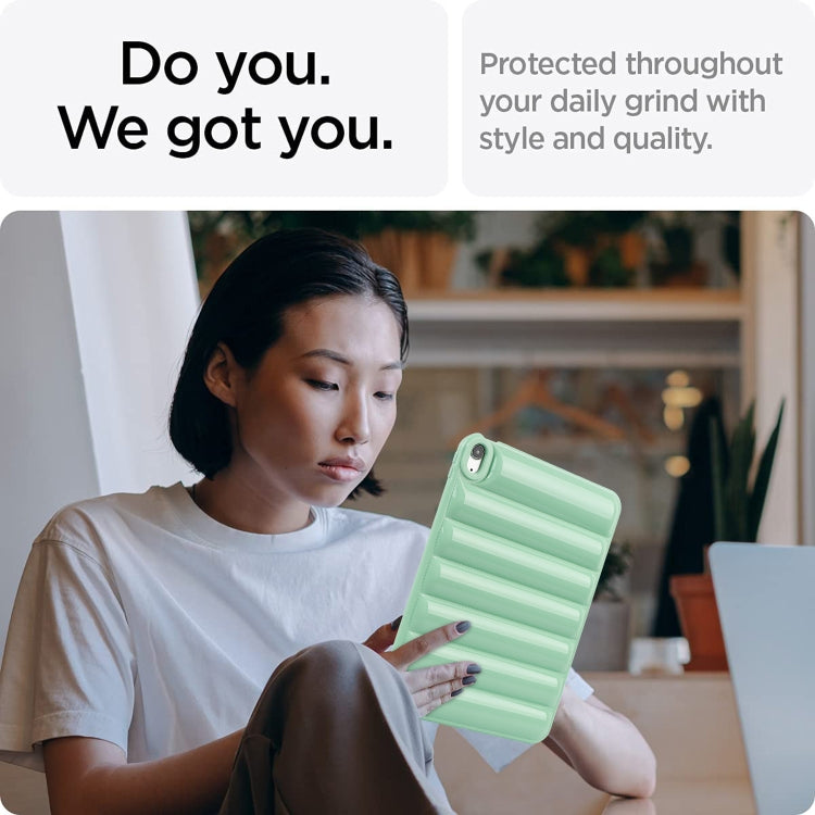 For iPad Air 11 2025 / 2024 Eiderdown Cushion Shockproof Tablet Case(Green) - iPad Air 11 2025 / 2024 Cases by PMC TechLife | Online Shopping South Africa | PMC TechLife | Buy Now Pay Later Mobicred