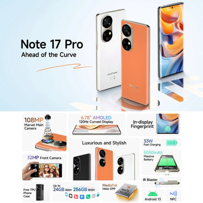 [HK Warehouse] Ulefone Note 17 Pro, 12GB+256GB, Screen Fingerprint, 6.78 inch Android 13 MediaTek Helio G99 MTK6789 Octa Core, NFC, Network: 4G(Amber Orange) - Ulefone by Ulefone | Online Shopping South Africa | PMC Jewellery