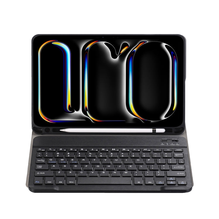 For iPad Pro 11 2024 A13B Lambskin Texture Bluetooth Touch Keyboard Leather Tablet Case with Pen Slot(Black) - For iPad Pro by PMC TechLife | Online Shopping South Africa | PMC TechLife | Buy Now Pay Later Mobicred