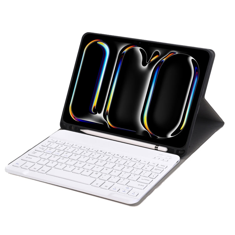 For iPad Pro 11 2024 A13B Lambskin Texture Bluetooth Touch Keyboard Leather Tablet Case with Pen Slot(Rose Gold) - For iPad Pro by PMC TechLife | Online Shopping South Africa | PMC TechLife | Buy Now Pay Later Mobicred