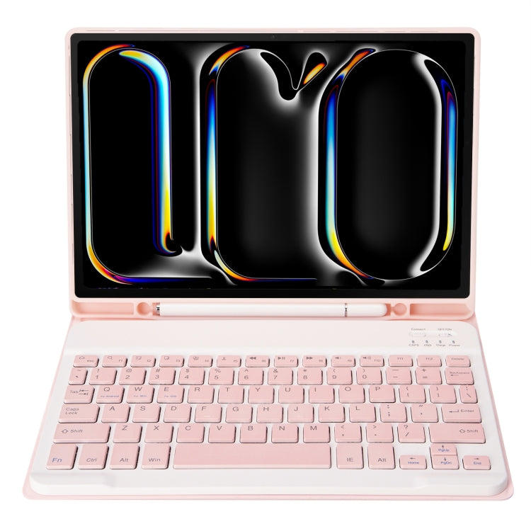 For iPad Pro 11 2024 A13B Lambskin Texture Bluetooth Touch Keyboard Leather Tablet Case with Pen Slot(Pink) - For iPad Pro by PMC TechLife | Online Shopping South Africa | PMC TechLife | Buy Now Pay Later Mobicred