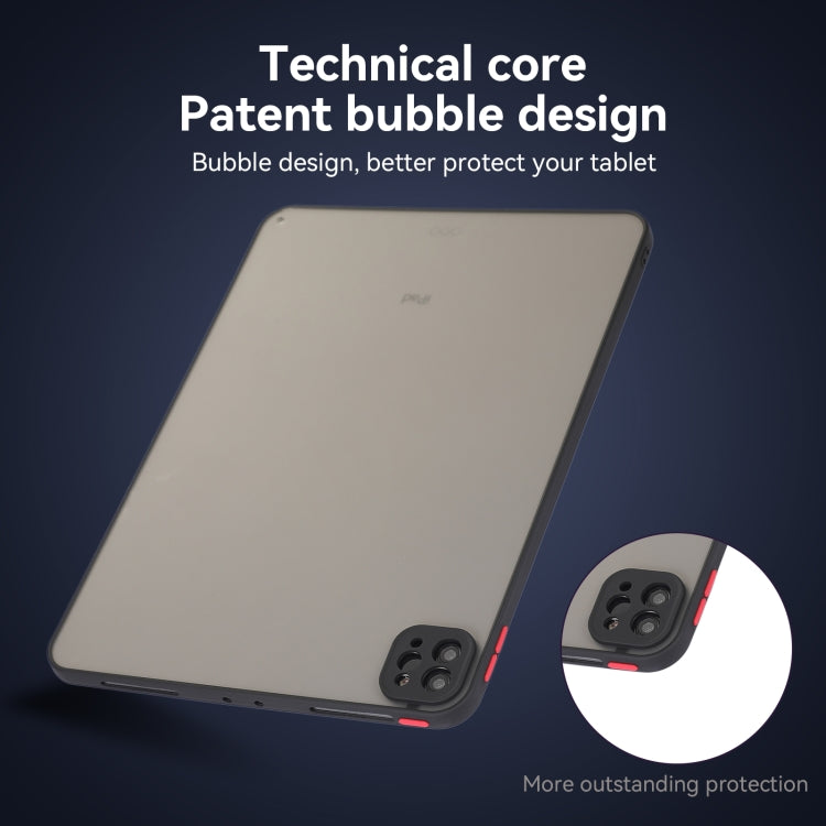 For iPad Pro 11 2024 Skin Feel 2 in 1 PC Hybrid TPU Tablet Case(Black) - iPad Pro 11 2024 Cases by PMC TechLife | Online Shopping South Africa | PMC TechLife | Buy Now Pay Later Mobicred