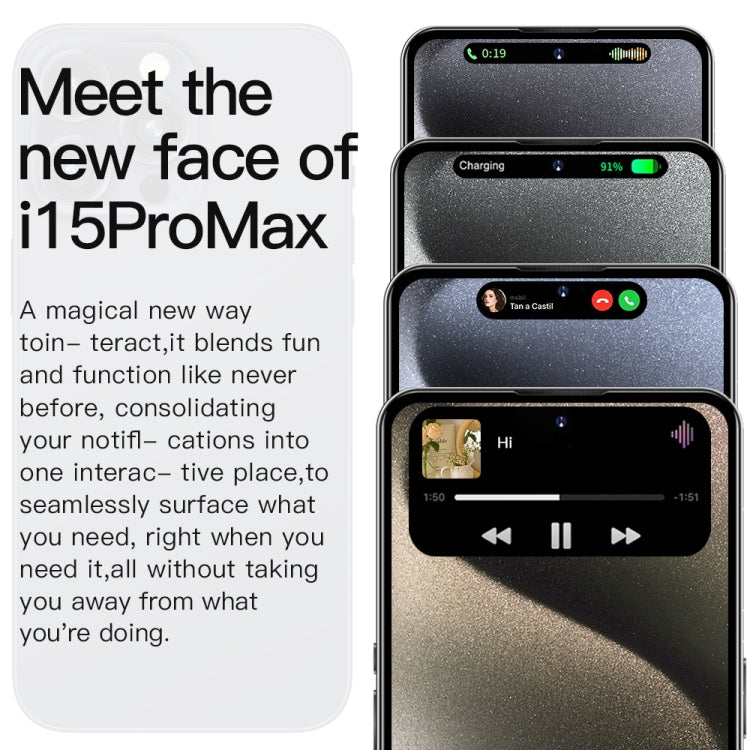 i15 Pro Max / Q5A, 6GB+128GB, 6.5 inch Screen, Face Identification, Android 10 MTK6762 Octa Core, OTG, NFC, Network: 4G, Dual SIM(Titanium Grey) -  by PMC TechLife | Online Shopping South Africa | PMC TechLife