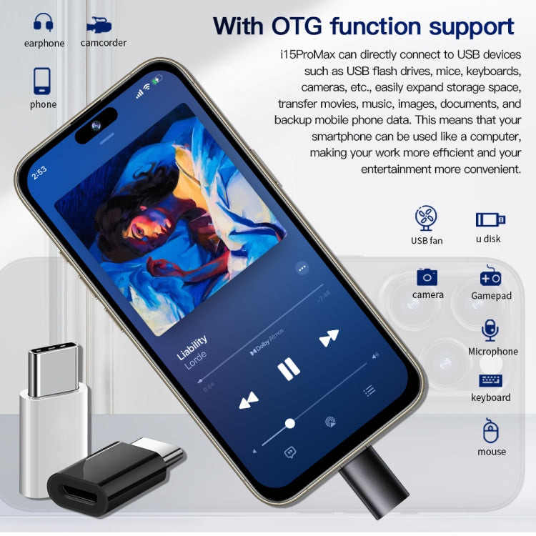i15 Pro Max / Q5, 2GB+16GB, 6.5 inch Screen, Face Identification, Android 8.1 MTK6580P Quad Core, Network: 3G, Dual SIM(Titanium Blue) - free shipping - PMC TechLife - Order now!