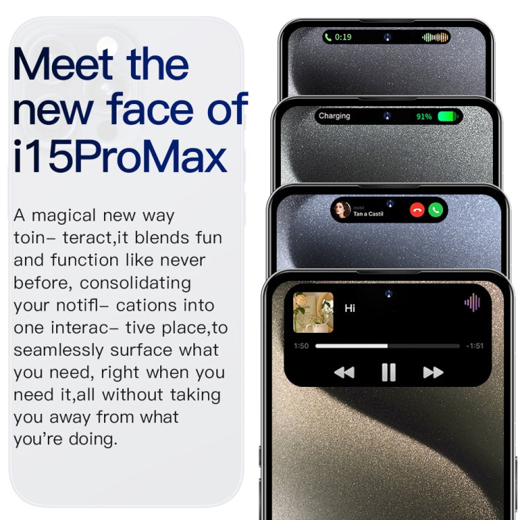 i15 Pro Max / Q5, 2GB+16GB, 6.5 inch Screen, Face Identification, Android 8.1 MTK6580P Quad Core, Network: 3G, Dual SIM(Titanium Black) -  by PMC TechLife | Online Shopping South Africa | PMC TechLife