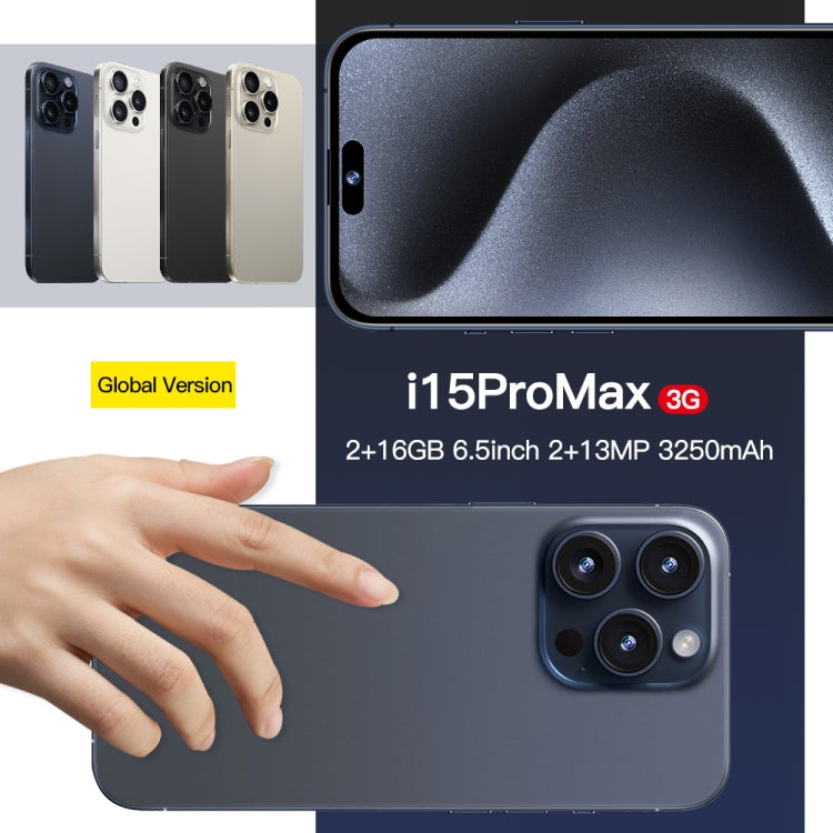 i15 Pro Max / Q5, 2GB+16GB, 6.5 inch Screen, Face Identification, Android 8.1 MTK6580P Quad Core, Network: 3G, Dual SIM(Titanium Black) -  by PMC TechLife | Online Shopping South Africa | PMC TechLife