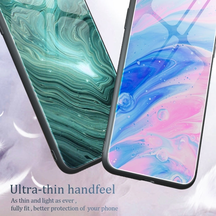 For Huawei Pura 70 Pro Marble Pattern Glass Protective Phone Case(Ocean Waves) - free shipping - PMC Jewellery - Order now!