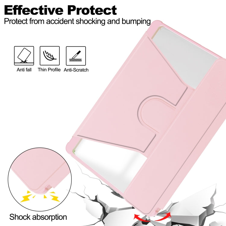 For iPad Pro 11 2024 Transparent Rotation Smart Leather Tablet Case(Pink) - iPad Pro 11 2024 Cases by PMC TechLife | Online Shopping South Africa | PMC TechLife | Buy Now Pay Later Mobicred