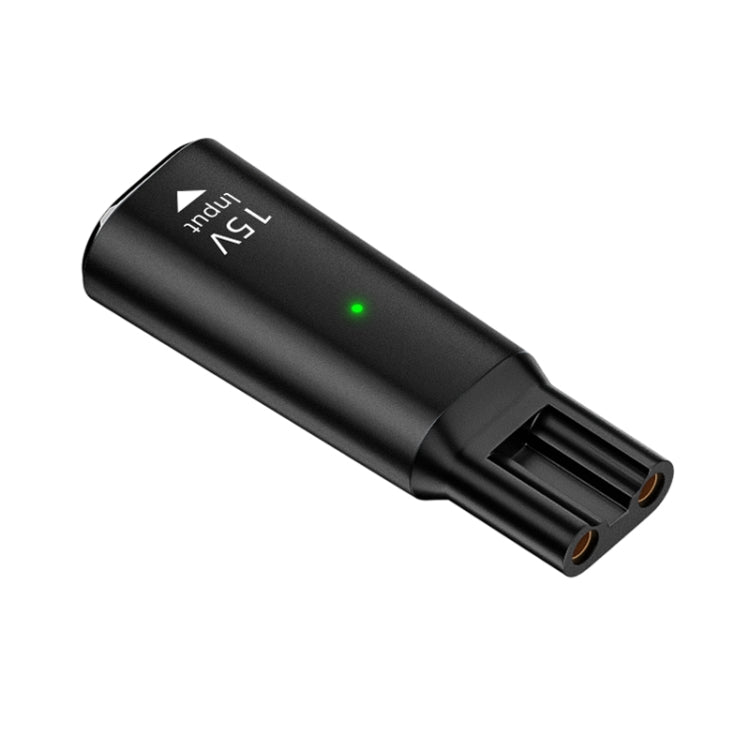Shaver / Clipper Charging Adapter for Philips, Interface:Type-C to 15V Oval(Black) - Accessories by PMC TechLife | Online Shopping South Africa | PMC TechLife | Buy Now Pay Later Mobicred