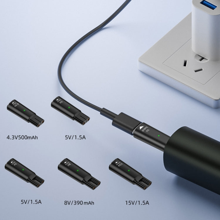 Shaver / Clipper Charging Adapter for Philips, Interface:Type-C to 8V Oval(Black) - Shavers Parts by PMC TechLife | Online Shopping South Africa | PMC TechLife | Buy Now Pay Later Mobicred
