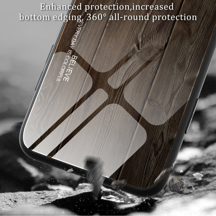 For Huawei Pura 70 Pro Wood Grain Glass Phone Case(Yellow) - free shipping - PMC Jewellery - Order now!