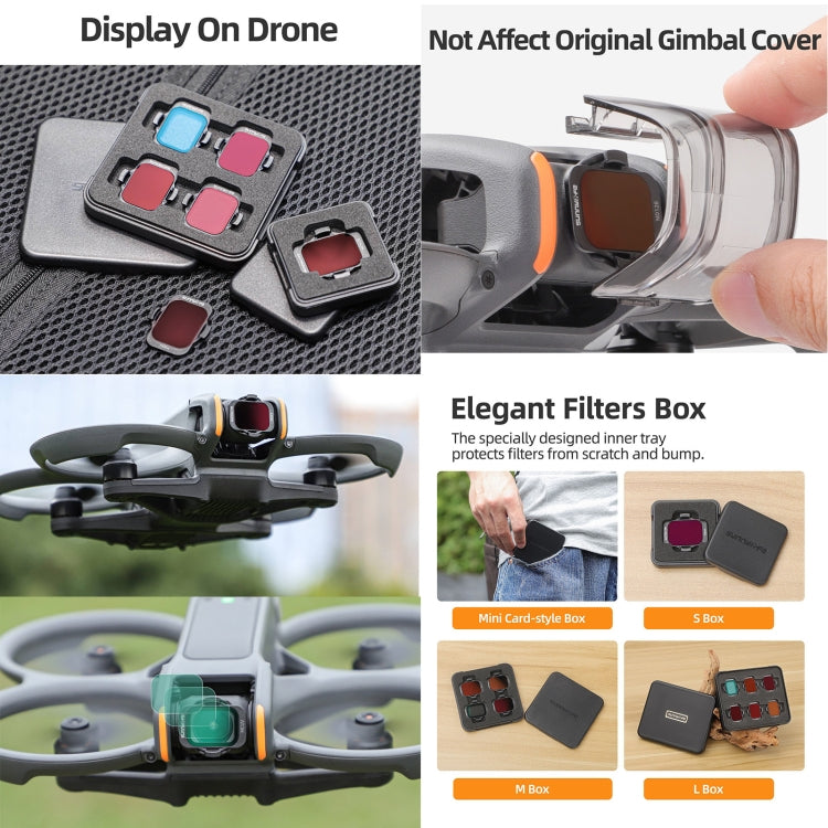For DJI Avata 2 Sunnylife Camera Lens Filter, Filter:ND16 - Lens Filter by Sunnylife | Online Shopping South Africa | PMC TechLife | Buy Now Pay Later Mobicred