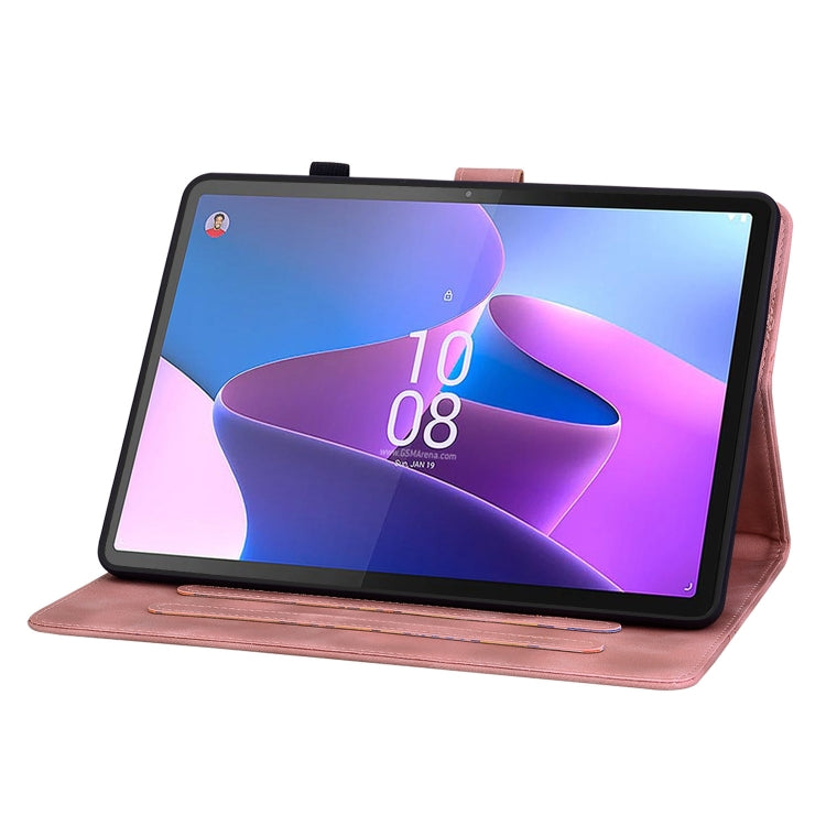For Lenovo Tab P11 Pro Gen 2 11.2 Lily Embossed Leather Tablet Case(Pink) - Lenovo by PMC TechLife | Online Shopping South Africa | PMC TechLife | Buy Now Pay Later Mobicred