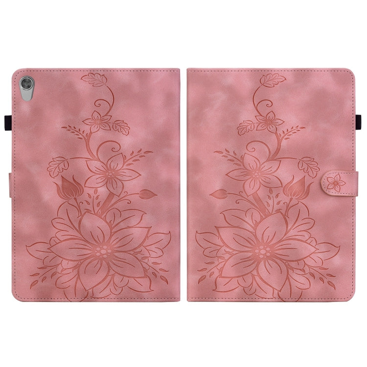For Lenovo Tab M10 HD Gen2 Lily Embossed Leather Tablet Case(Pink) - Lenovo by PMC TechLife | Online Shopping South Africa | PMC TechLife | Buy Now Pay Later Mobicred