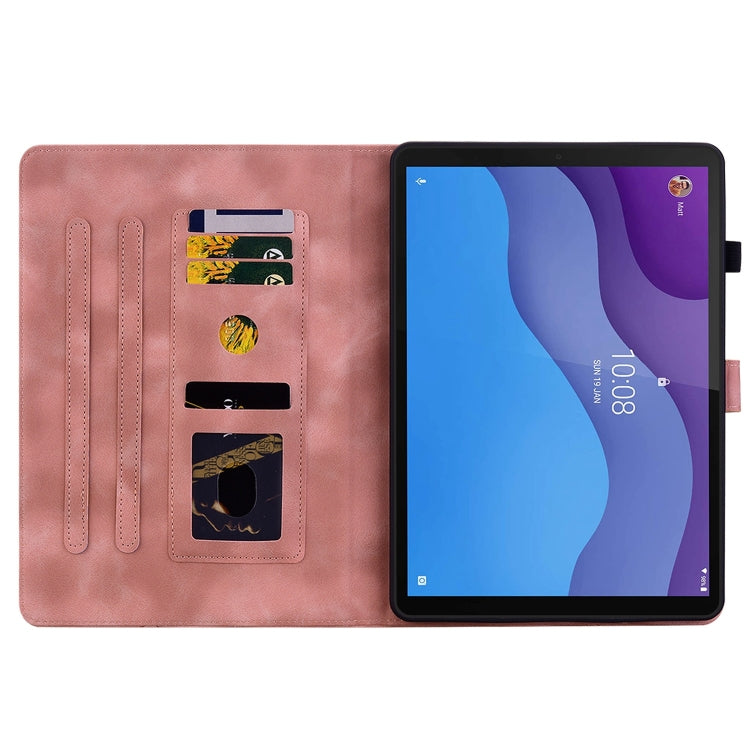 For Lenovo Tab M10 HD Gen2 Lily Embossed Leather Tablet Case(Pink) - Lenovo by PMC TechLife | Online Shopping South Africa | PMC TechLife | Buy Now Pay Later Mobicred