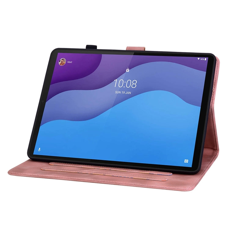 For Lenovo Tab M10 HD Gen2 Lily Embossed Leather Tablet Case(Pink) - Lenovo by PMC TechLife | Online Shopping South Africa | PMC TechLife | Buy Now Pay Later Mobicred