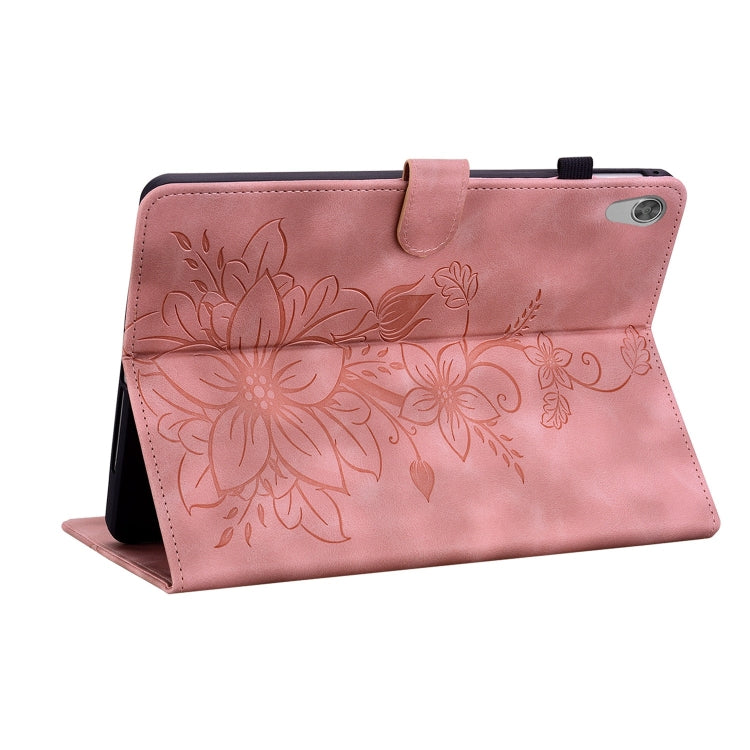 For Lenovo Tab M10 HD Gen2 Lily Embossed Leather Tablet Case(Pink) - Lenovo by PMC TechLife | Online Shopping South Africa | PMC TechLife | Buy Now Pay Later Mobicred