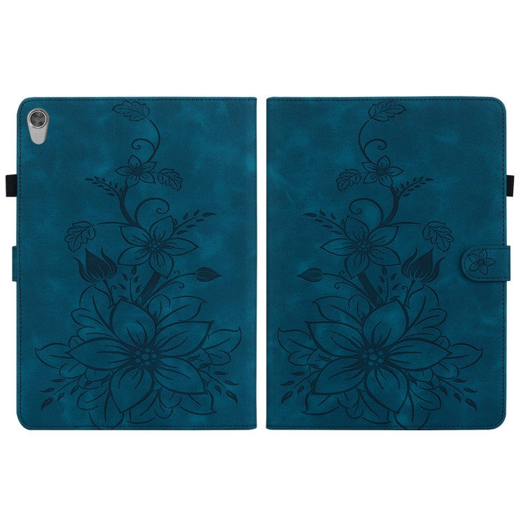 For Lenovo Tab M10 HD Gen2 Lily Embossed Leather Tablet Case(Dark Blue) - free shipping - PMC TechLife - Order now!