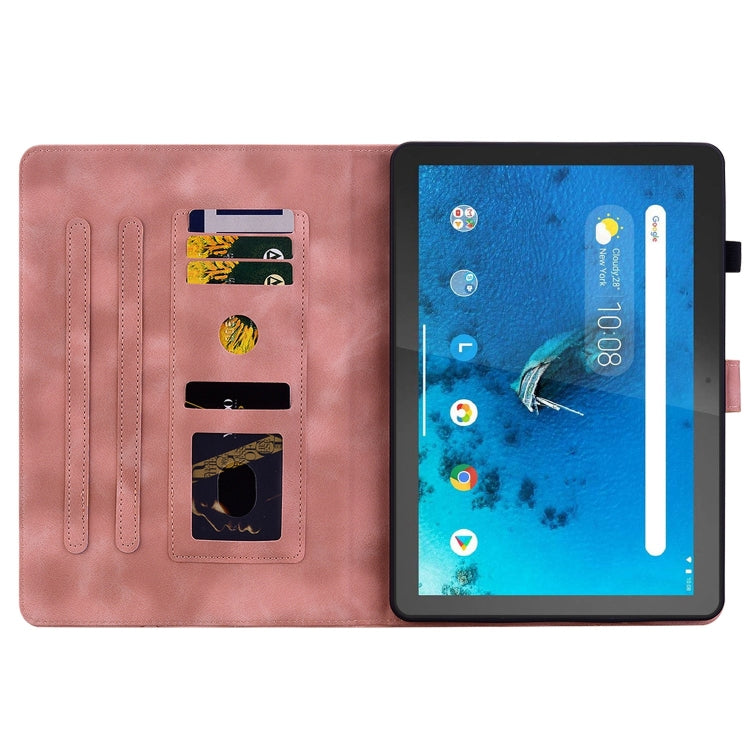For Lenovo Tab M10 X605 /M10 HD X505 Lily Embossed Leather Tablet Case(Pink) - Lenovo by PMC TechLife | Online Shopping South Africa | PMC TechLife | Buy Now Pay Later Mobicred