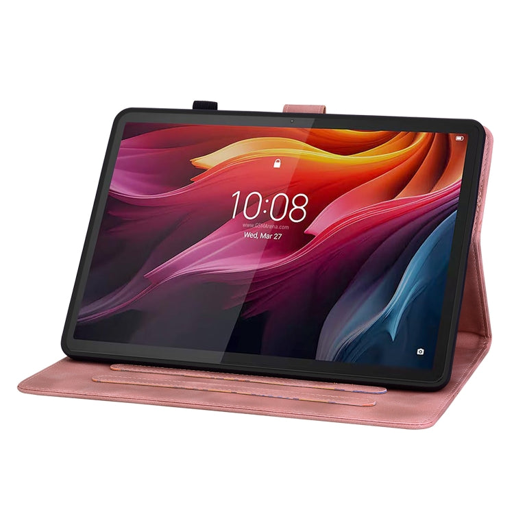 For Lenovo Tab K11 Plus Lily Embossed Leather Tablet Case(Pink) - Lenovo by PMC TechLife | Online Shopping South Africa | PMC TechLife | Buy Now Pay Later Mobicred