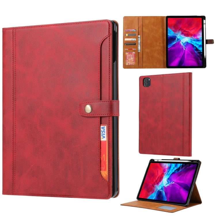 For iPad Pro 11 2024 Calf Texture Double Fold Clasp Horizontal Flip Leather Smart Tablet Case(Red) - iPad Pro 11 2024 Cases by PMC TechLife | Online Shopping South Africa | PMC TechLife | Buy Now Pay Later Mobicred
