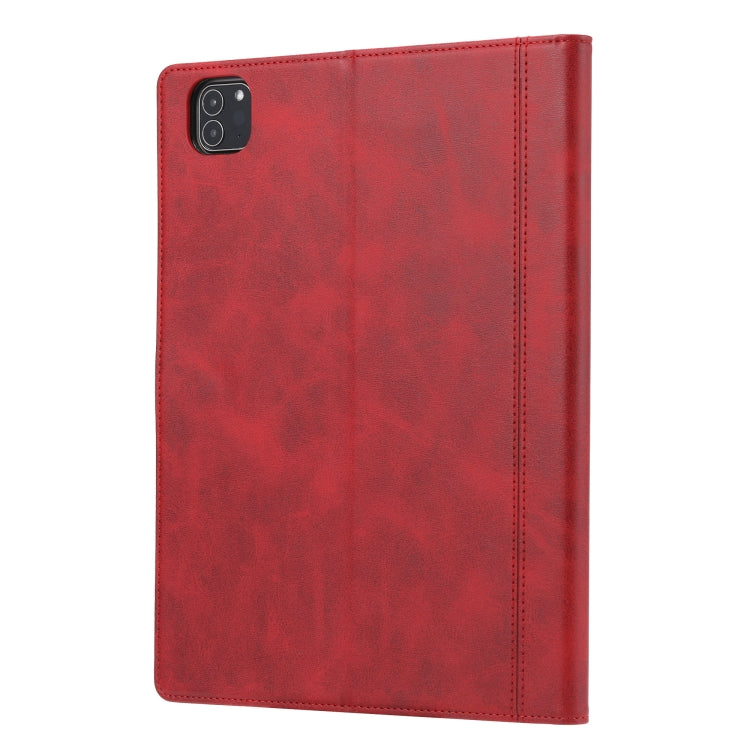 For iPad Pro 13 2024 Calf Texture Double Fold Clasp Horizontal Flip Leather Smart Tablet Case(Red) - iPad Pro 13 2024 Cases by PMC TechLife | Online Shopping South Africa | PMC TechLife | Buy Now Pay Later Mobicred