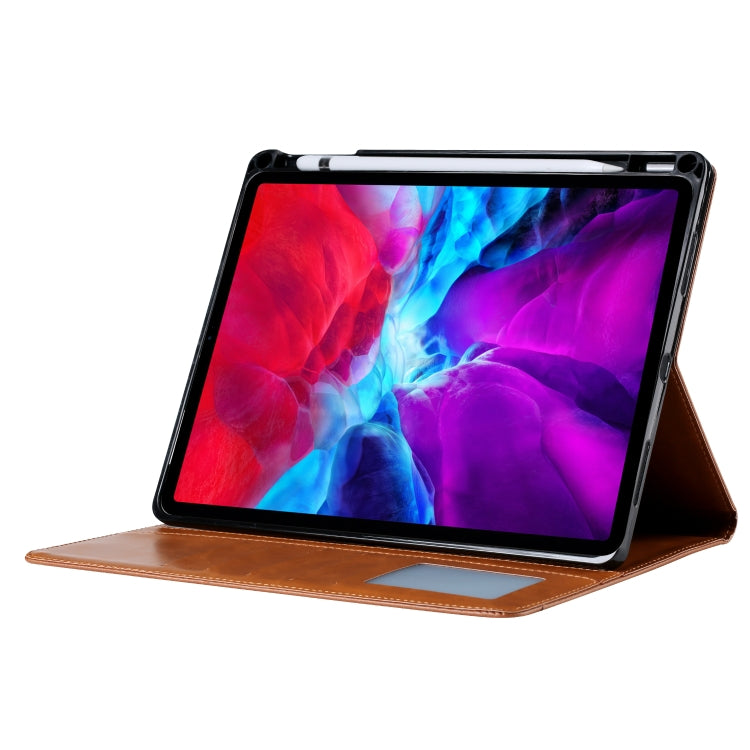 For iPad Pro 13 2024 Knead Skin Texture Horizontal Flip Leather Smart Tablet Case(Brown) - iPad Pro 13 2024 Cases by PMC TechLife | Online Shopping South Africa | PMC TechLife | Buy Now Pay Later Mobicred