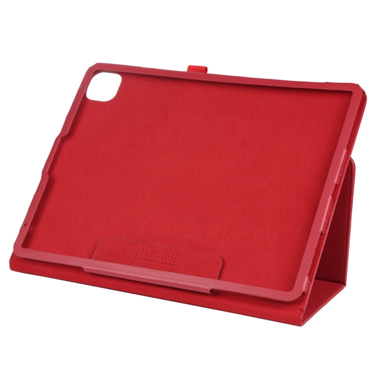 For iPad Pro 11 2024 Litchi Texture Solid Color Leather Tablet Case(Red) - iPad Pro 11 2024 Cases by PMC TechLife | Online Shopping South Africa | PMC TechLife | Buy Now Pay Later Mobicred