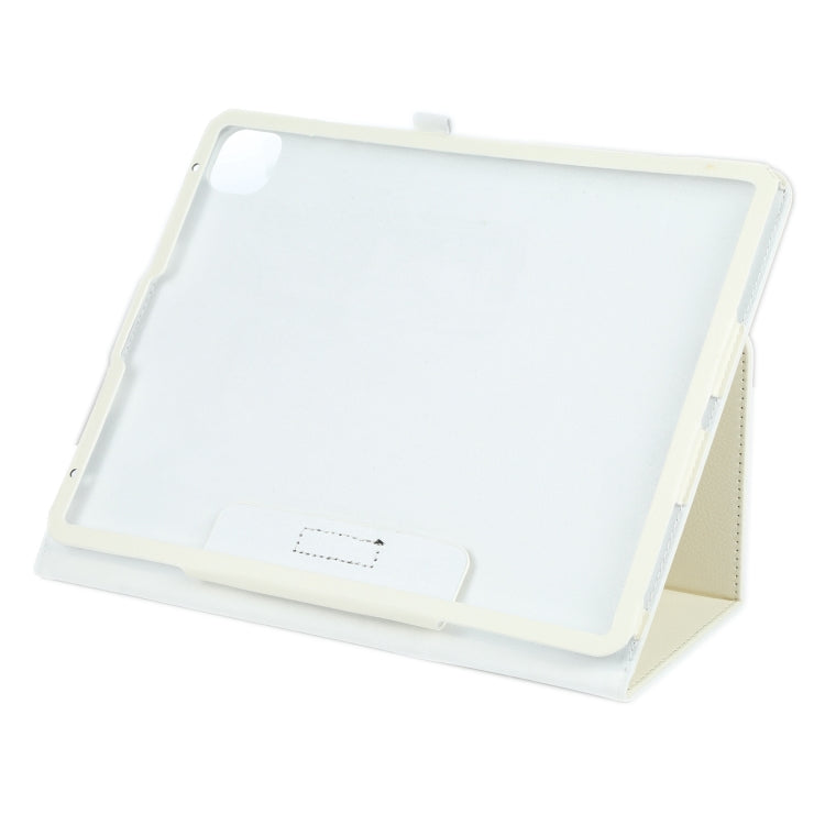For iPad Pro 13 2024 Litchi Texture Solid Color Leather Tablet Case(White) - iPad Pro 13 2024 Cases by PMC TechLife | Online Shopping South Africa | PMC TechLife | Buy Now Pay Later Mobicred