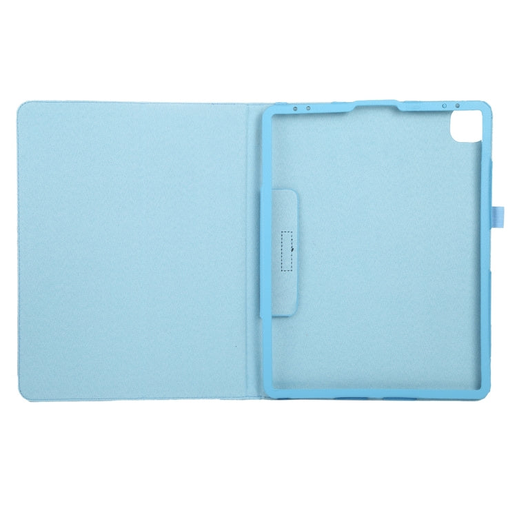 For iPad Pro 13 2024 Litchi Texture Solid Color Leather Tablet Case(Sky Blue) - iPad Pro 13 2024 Cases by PMC TechLife | Online Shopping South Africa | PMC TechLife | Buy Now Pay Later Mobicred