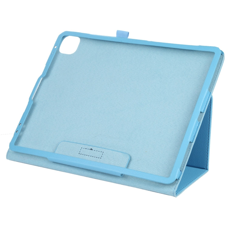 For iPad Pro 13 2024 Litchi Texture Solid Color Leather Tablet Case(Sky Blue) - iPad Pro 13 2024 Cases by PMC TechLife | Online Shopping South Africa | PMC TechLife | Buy Now Pay Later Mobicred
