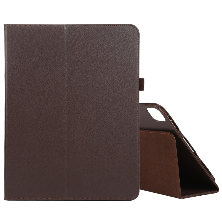 For iPad Pro 13 2024 Litchi Texture Solid Color Leather Tablet Case(Brown) - iPad Pro 13 2024 Cases by PMC TechLife | Online Shopping South Africa | PMC TechLife | Buy Now Pay Later Mobicred