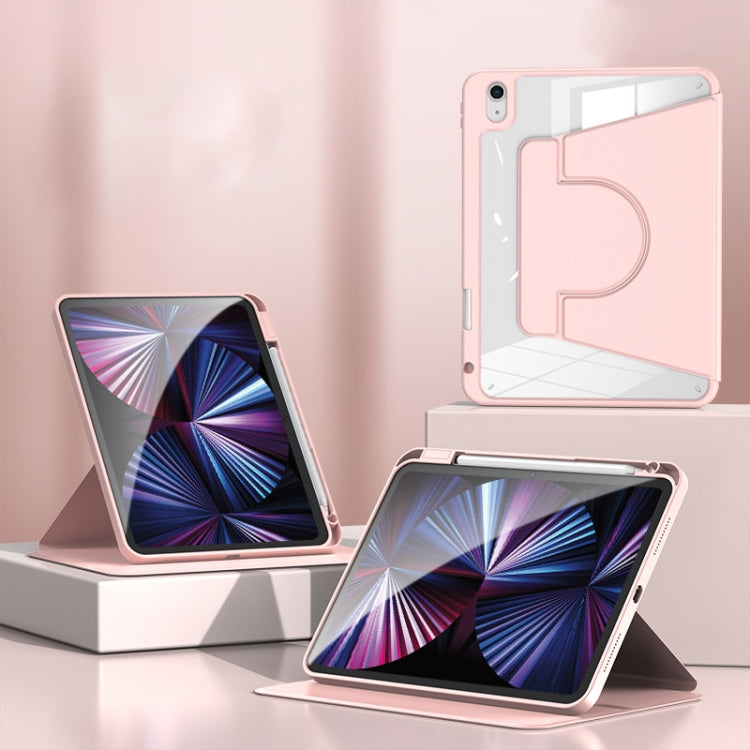For iPad Pro 13 2024 2 in 1 Acrylic Split Rotating Leather Tablet Case(Pink) - iPad Pro 13 2024 Cases by PMC TechLife | Online Shopping South Africa | PMC TechLife | Buy Now Pay Later Mobicred