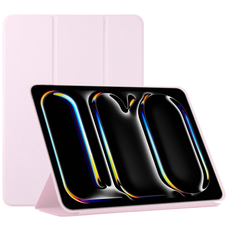 For iPad Pro 13 2024 Double-sided Clip Non-buckle Magnetic PU Smart Tablet Case(Pink) - iPad Air 13 2025 / 2024 Cases by PMC TechLife | Online Shopping South Africa | PMC TechLife | Buy Now Pay Later Mobicred